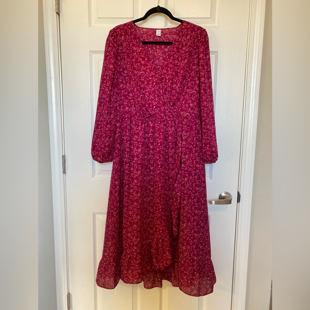 Old Navy 1X Floral Faux-Wrap Dress